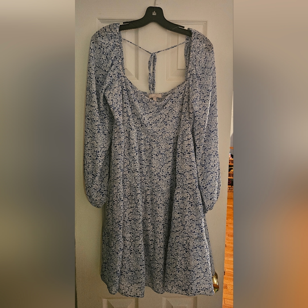 Blue/White Floral Dress